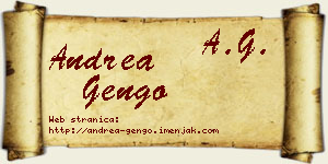 Andrea Gengo vizit kartica